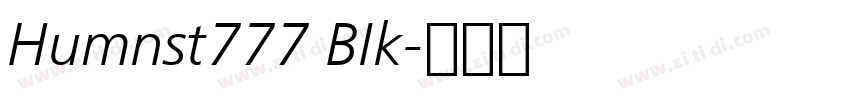 Humnst777 BIk字体转换